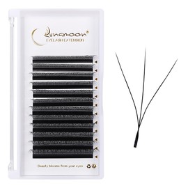 Lunamoon 3D Eyelash Extension, Premade Fans W Lash, Pre-Fanned Ready-to-Use Fan Eyelash Extension, Russian Volume Eyelash Cluster, Artificial Lash (3D/0.07D 14 mm)