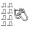 GOODRIG Stainless Steel D-shaped Shackles, Set of 10 (5MM)
