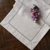 Exquisite Linen Fabric Exquisite Laser Cut Pattern Table Runner Beige