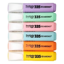 Resaltador Marcatextos Sabonis Re-335 Pastel Blister 6 Pcs Pastel