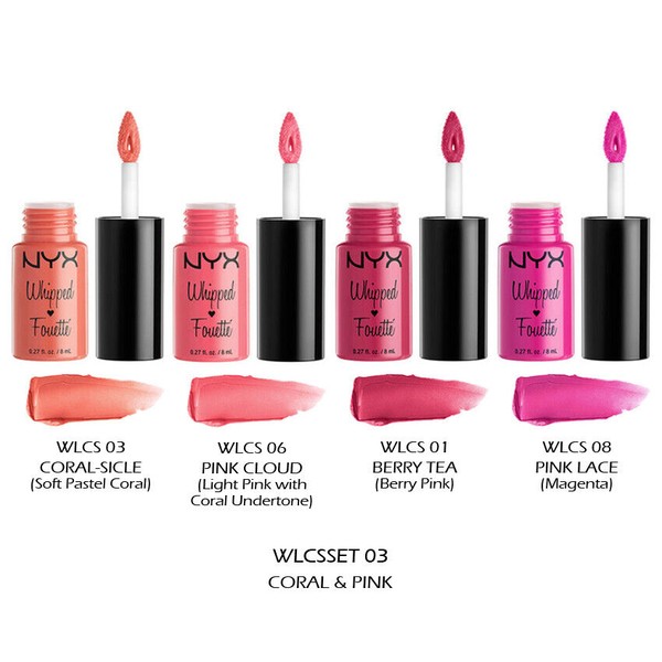1 NYX Whipped Lip Gloss & Cheek Soufflé Set "WLCSSET03 - Coral & Pink" *Joy's*