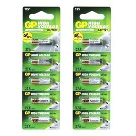 GP Alto Voltaje Batería 27 A MN27 A27 PK5 12 V [10 Pack]