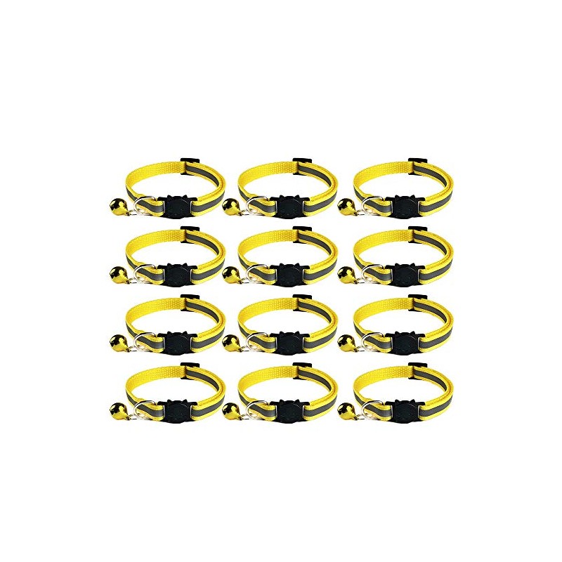Tafeiya 12x Reflective Design Adjustable Cat Collars More Safety Quick