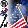 Delux American Flag with Pole and Solar Light Kit, 6
