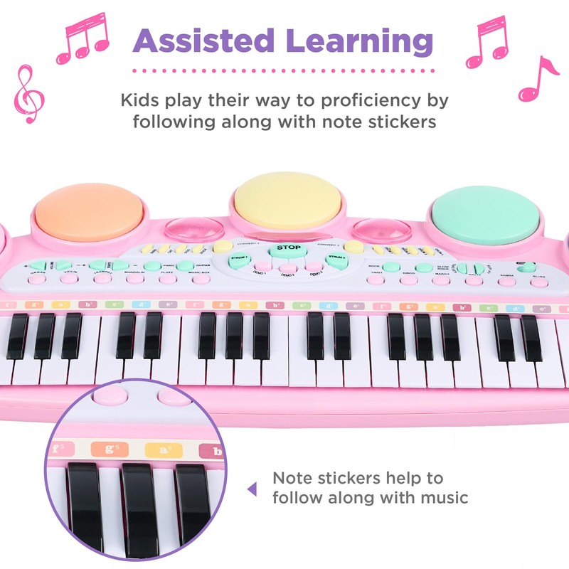 Best Choice Products 37-Key Kids Electronic Musical Instrument Piano Learning