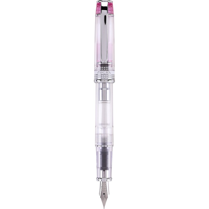 Pilot Prera, Pluma Fuente Rosa, Tinta Líquida Azul, Mediano, Estuche