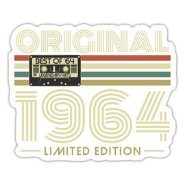 Spreadshirt Original 1964 Limited Edition Retro Sticker, 10 x 10 cm, Matt White