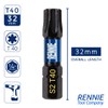 10 x Rennie Tools 32mm Long T40 TX40 Impact Screwdriver