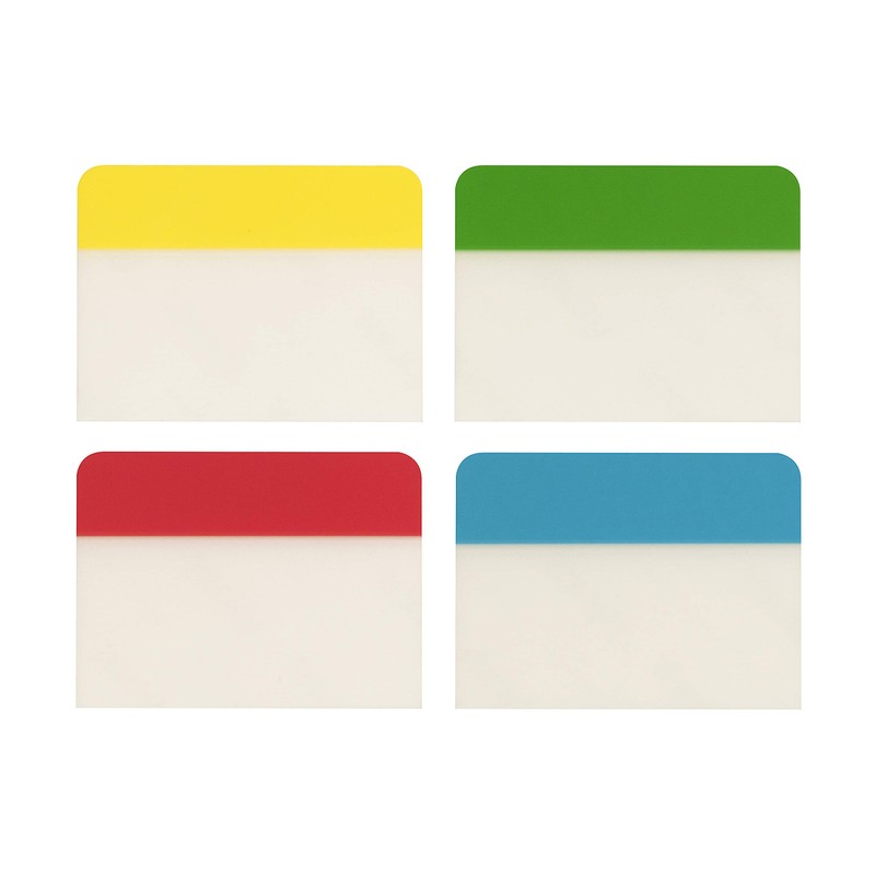 Snopake Extra Thick Repositionable Filing Index Tabs 38x51mm – 24