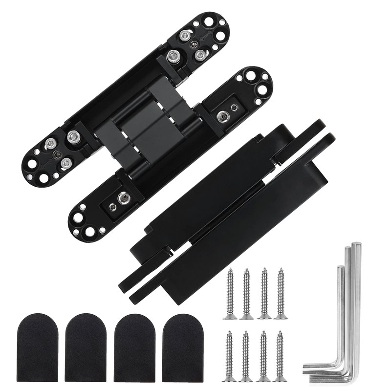 2 Set 6 Inch Hidden Door Hinges Zinc Alloy Heavy