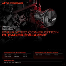A-Premium Secondary Air Injection Smog Pump Compatible with Buick LaCrosse 2007-2009, Allure 2007-2009 & Pontiac Grand Prix 2007-2008, 3.8L