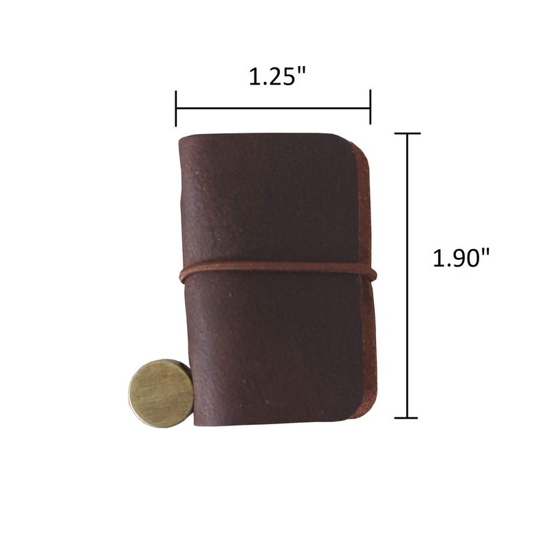 Hesena Miniature Notebook - Handmade Leather Cover