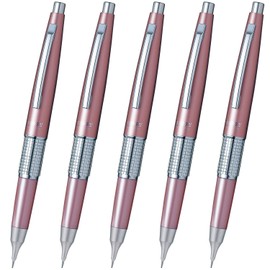 Pentel P1035-PD Mechanical Pencil, CIL, Cap Type, Rosé, Set of 5