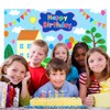 Pig Background Birthday Pink Pig Party Decoration for Party Birthday