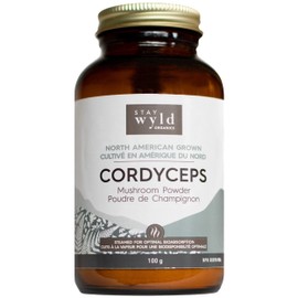 Stay Wyld - Organic Cordyceps Mushroom Powder - Real Mushrooms - Energy, Immunity, & Vitality Mushroom Supplement - Athletic Performance & Hormone Regulation - 100% Canadian Grown - 100g Powder