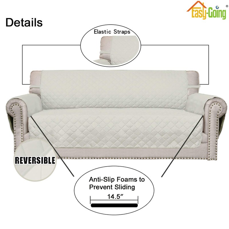 Easy-Going Reversible Loveseat Couch Cover for 2 Cushion Couch Sofa