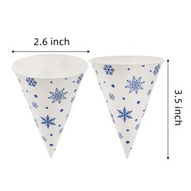 AVLA 400 Pack Snow Cone Cups, 4 OZ LeakProof Paper Cone Water Cups for Slush, Shaved Ice, Ice Cream, Sorbet, Water, Disposable Craft Funnels for Oil, Small Dispenser Cup, Protein Powder Drinks