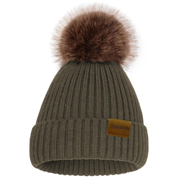 ZOORON Beanies for Womens Winter Knitted Beanies Hats with Faux