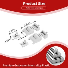 PDKLIN for Jeep Hood Latches Lock Catch Kit for Jeep Wrangler JK JKU 2007-2017 for Wrangler JL JLU 2018 up for Gladiator JT 2020 up, Exterior Accessories (White) 2pcs