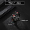FATACI Mens Royal King Knight Crown Ring,Black Stainless Steel Vintage