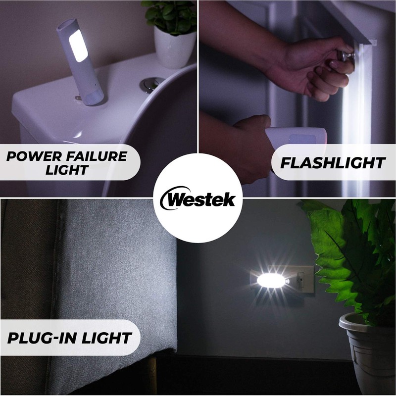 Westek Emergency Light, 1 Pack - Multi-Function LED Rechargeable Flashlight,