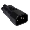kenable 3 Pin IEC Socket C14 to Cloverleaf Plug C5