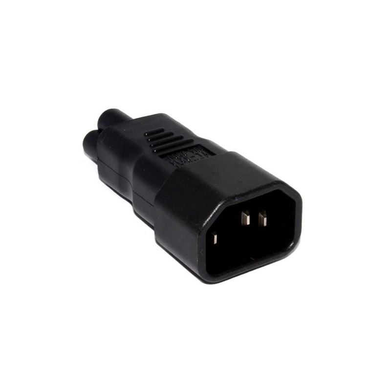 kenable 3 Pin IEC Socket C14 to Cloverleaf Plug C5