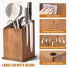 Magnetic Knife Holder without Knives, Acacia Wood Kitchen Utensil Holder