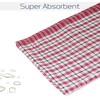 QCS Towel - Pack of 10 Colured Check Tea Towels