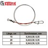 FANATIK Fishing Wire Trace Leader Titanium 5.9-9.8 Inch 15-25 cm