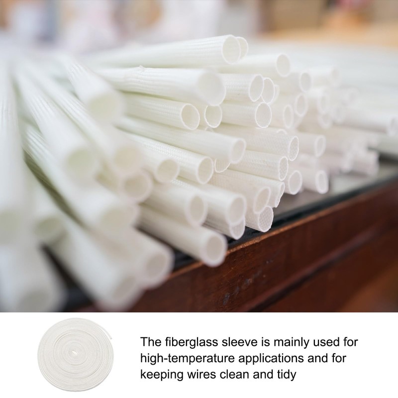 Rebower Fibreglass Sleeve Insulated Cable Protection Pipe [for High Temperature