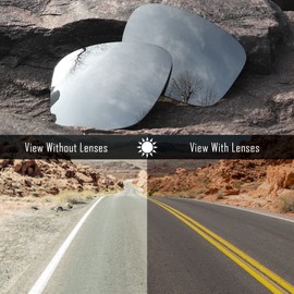 TRUSHELL Polarized Replacement Lenses | Nose Pads for Oakley Sutro Lite OO9463 Sunglass Silver Mirror - Polarized