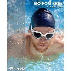 Freela Polarized Swimming Goggles for Adult Men Women Beach Goggles Underwater Pool 180°Wide Vision Anti-Fog UV Protection Youth Sports Goggles No Leakage Lens