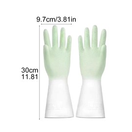 Lam-lord 3 pairs Household Cleaning Gloves, 3 Colors PVC Gloves Reusable Washing Up Gloves Waterproof Bathroom and Kitchen Gloves for Washing Dishes Laundry Gardening(size:M)