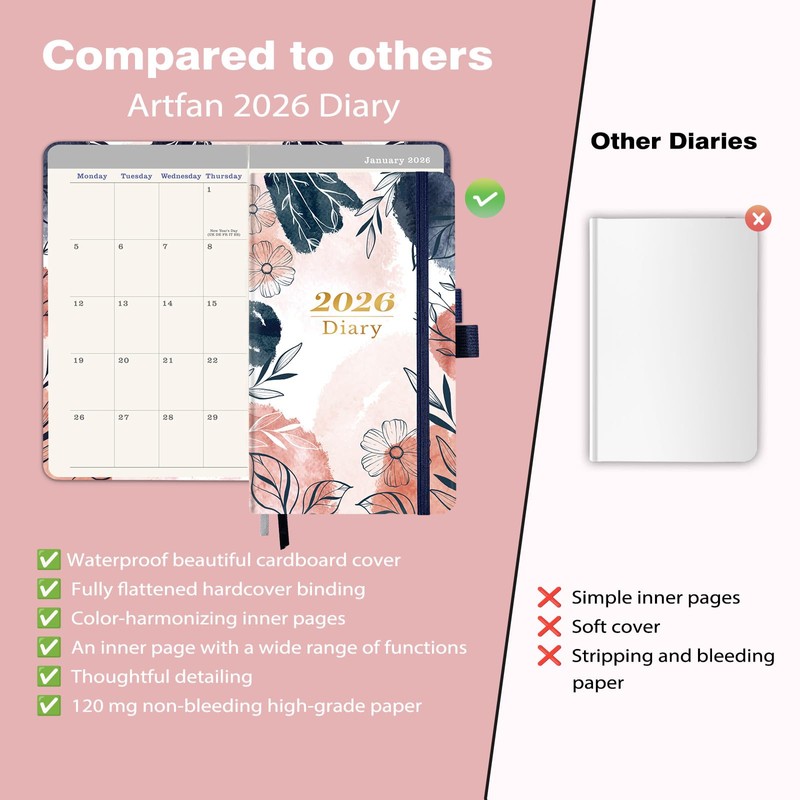 2026 Diary - Diary 2026 A6 from January to December