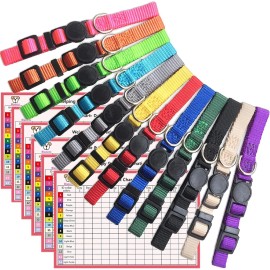 Unbranded Puppy ID Collar Adjustable Whelping Breakaway Litter New 12 Pcs/Set Soft Nylon