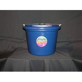 Fortiflex Flat Back Feed Bucket for Dogs/Cats and Small Animals, 8-Quart, Blue
