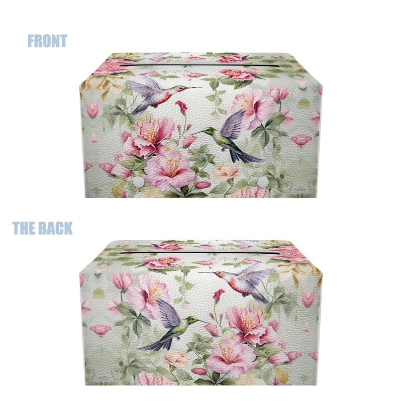 Oamsistay Hummingbird Rectangle Tissue Box Cover Modern PU Leather Rectangular