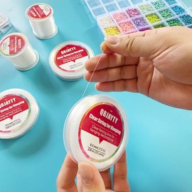 0.3mm Clear Fishing Line for Crafts, QBJAYTY 755 FT Clear Fishing Line Wire for Hanging Decorations, Invisible Fish Line Wire for Hanging (0.3mm-755ft)