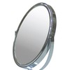 Indecor Home Free Standing Double Sided Metal Mirror, Oval, Chrome