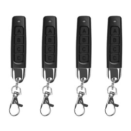 Universal Garage Door Opener, 433Mhz Replacement Garage Hand Transmitter Wireless Cloning Remote Control Key Fob 4 in 1 Remote Control Duplicator for Car Roller Shutter Garage Door (2 Pack)