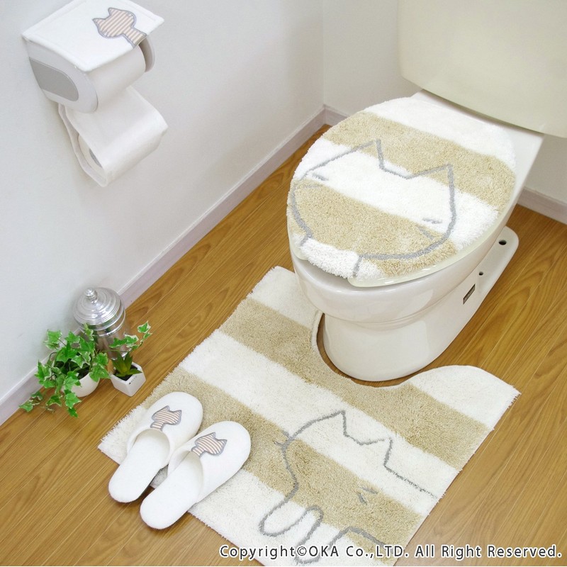OKA (OKA) Uchineko Toilet Seat Cover, Custom Fit for O-Shaped