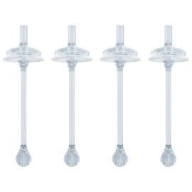 NUK Learner Cup Soft Silicone Replacement Straws, 4-Pack, BPA-free, Dishwasher-safe, Compatible with NUK Learner Straw Cups