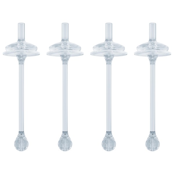 NUK Learner Cup Soft Silicone Replacement Straws, 4-Pack, BPA-free, Dishwasher-safe,