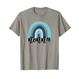 Heart and Rainbow Artwork in Blue for Nonna T-Shirt