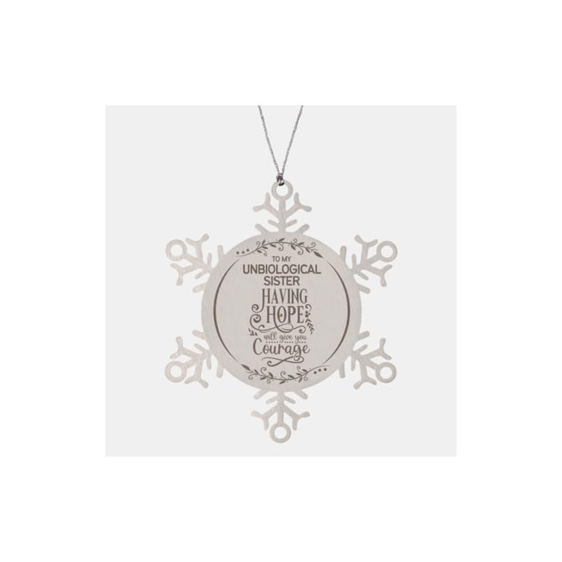 Inspirational Unbiological Sister Christmas Ornament Gifts, Bible Verse to My