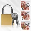 Lamondre 4 Padlocks 32mm Padlock, Small Padlock with Keys, Mini