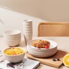18pcs Wheat Straw Dinnerware Sets HXYPN Unbreakable Reusable Dinnerware Set