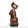 Tooarts Cat Shape Wine Holder Wine Shelf Metal Sculpture Practical