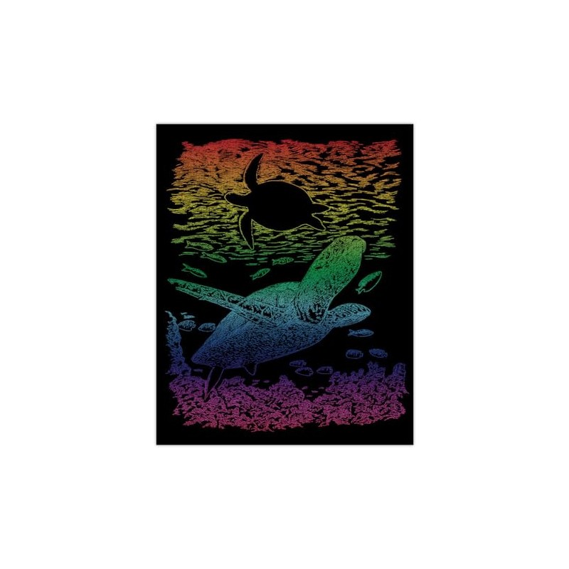 Royal & Langnickel Rainbow Engraving Art A4 Size Sea Turtle